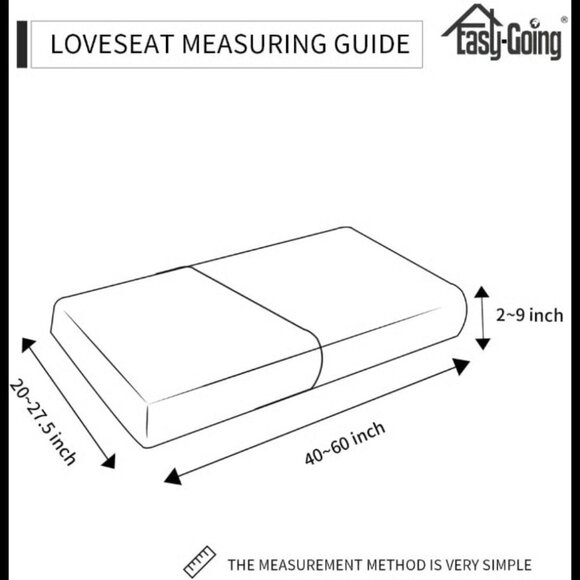 2-Piece Loveseat Sofa Cushion Slipcovers – Stretch, Washable, Green - Picture 3 of 4